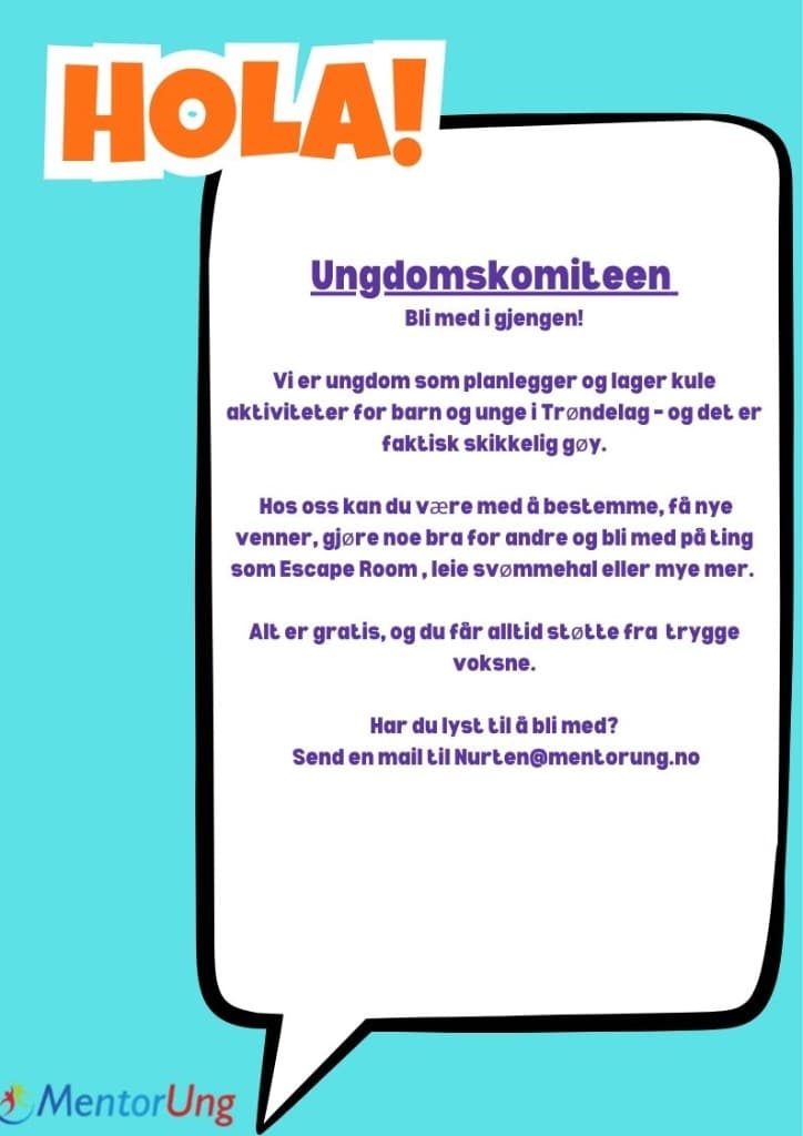 Ungdomskomiteen — bli med i gjengen hos MentorUng